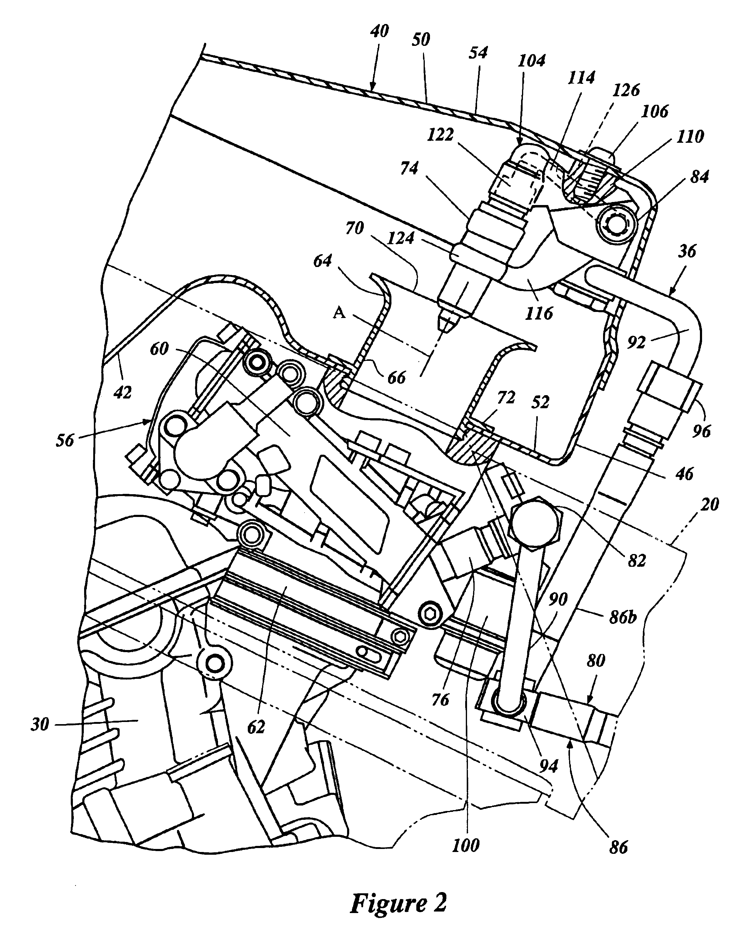 Fuel supply arrangement for a motorcycle engine