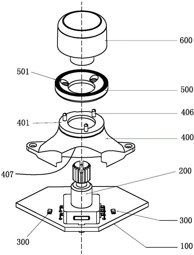 Knob light guide ring structure and light control method thereof