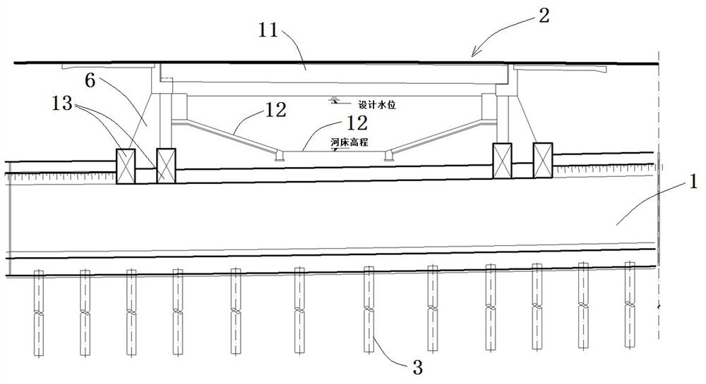 Beam construction method of bridge-tunnel collaborative construction structure