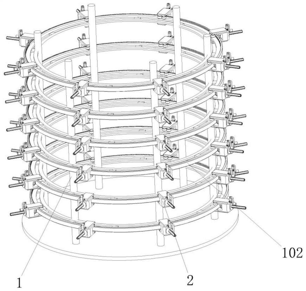 Adjustable warp creel for circular weaving machine