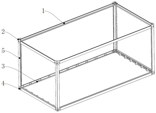 A frame structure and a container board house using the same