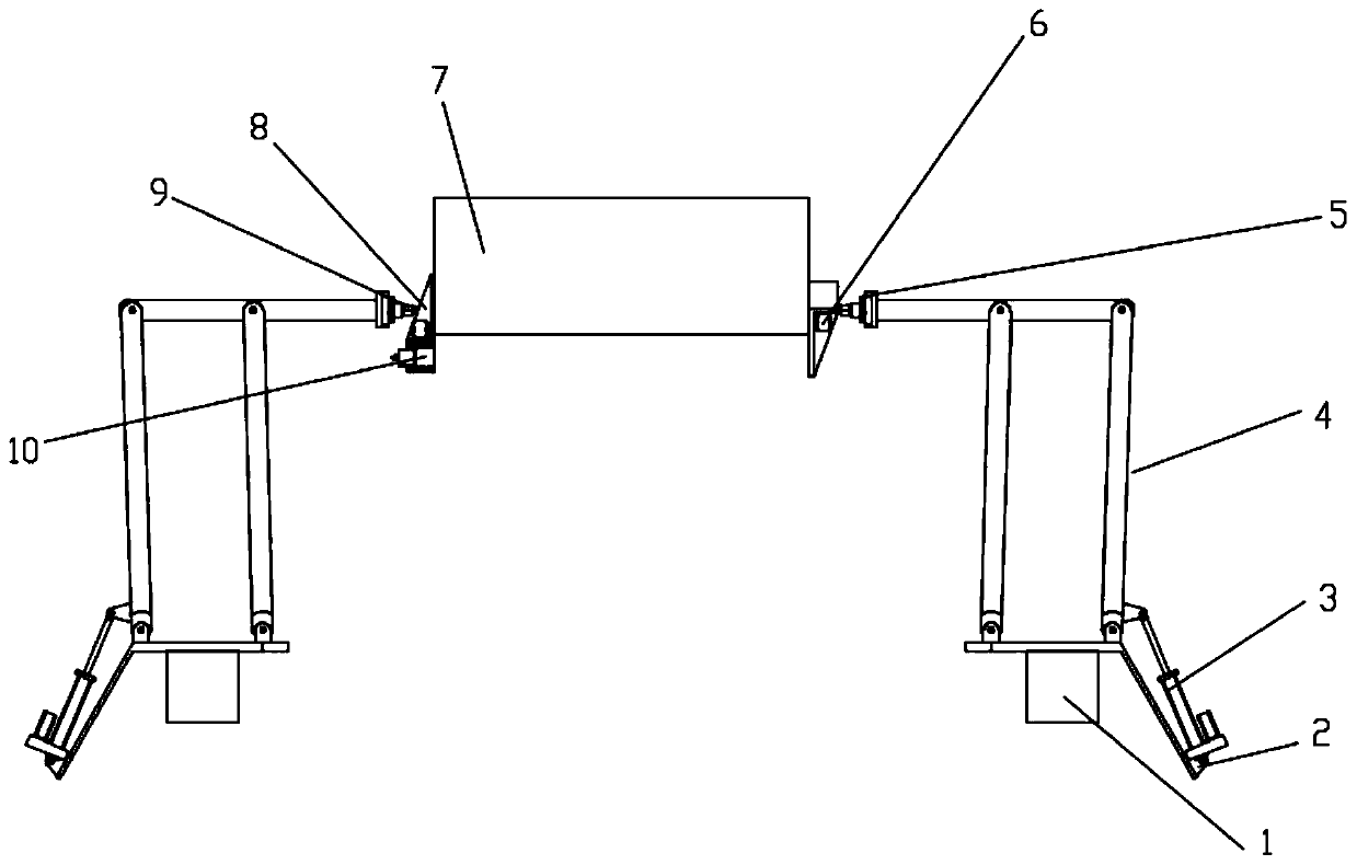 A rapid measuring device and measuring method for the length of an EMU car body
