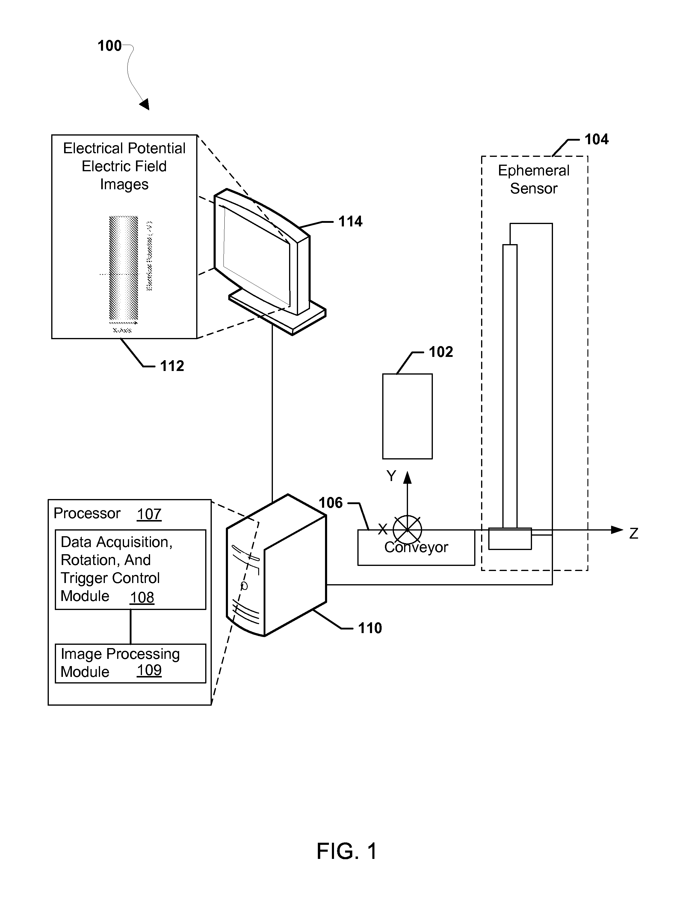 Ephemeral Electric Potential and Electric Field Sensor