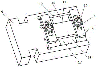 Combined clamp for machining holes in multiple faces through CNC and clamping method