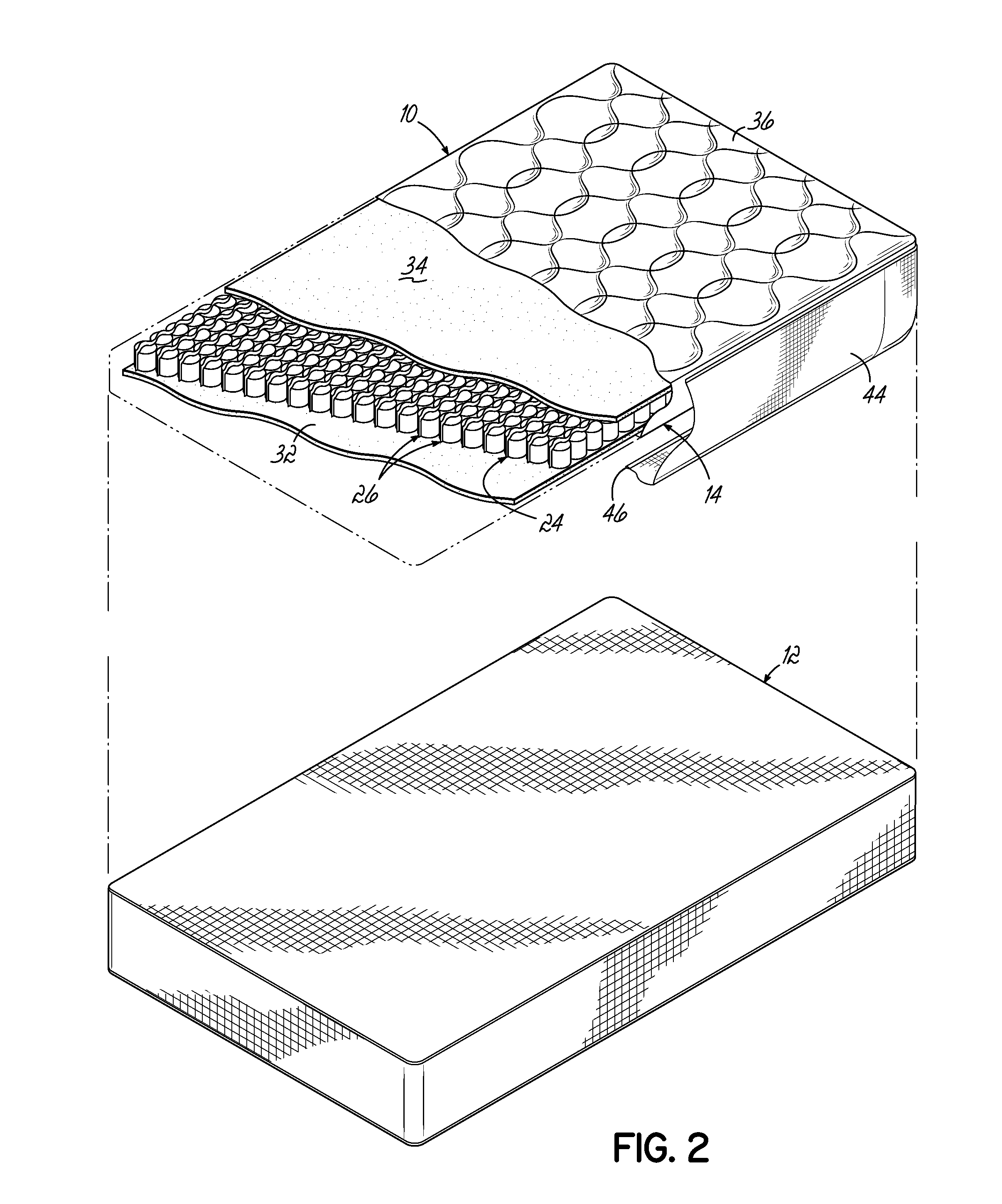 Mattress Topper Comprising Pocketed Spring Assembly With At Least One Cushioning Layer