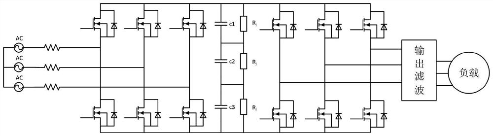 Method for monitoring state of direct current bus capacitor of wind power converter based on variable discharge network