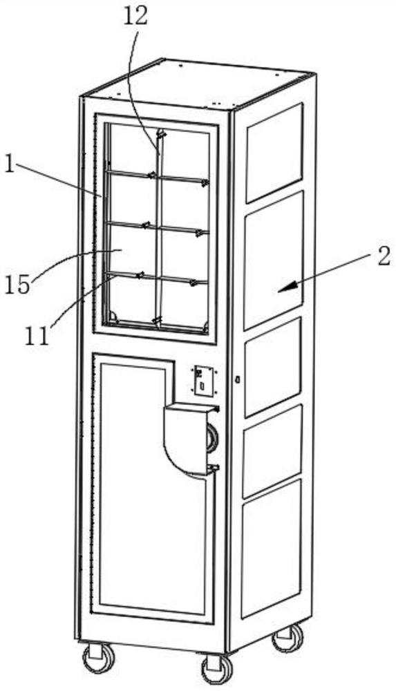 Exhibition device and exhibition method of vending machine