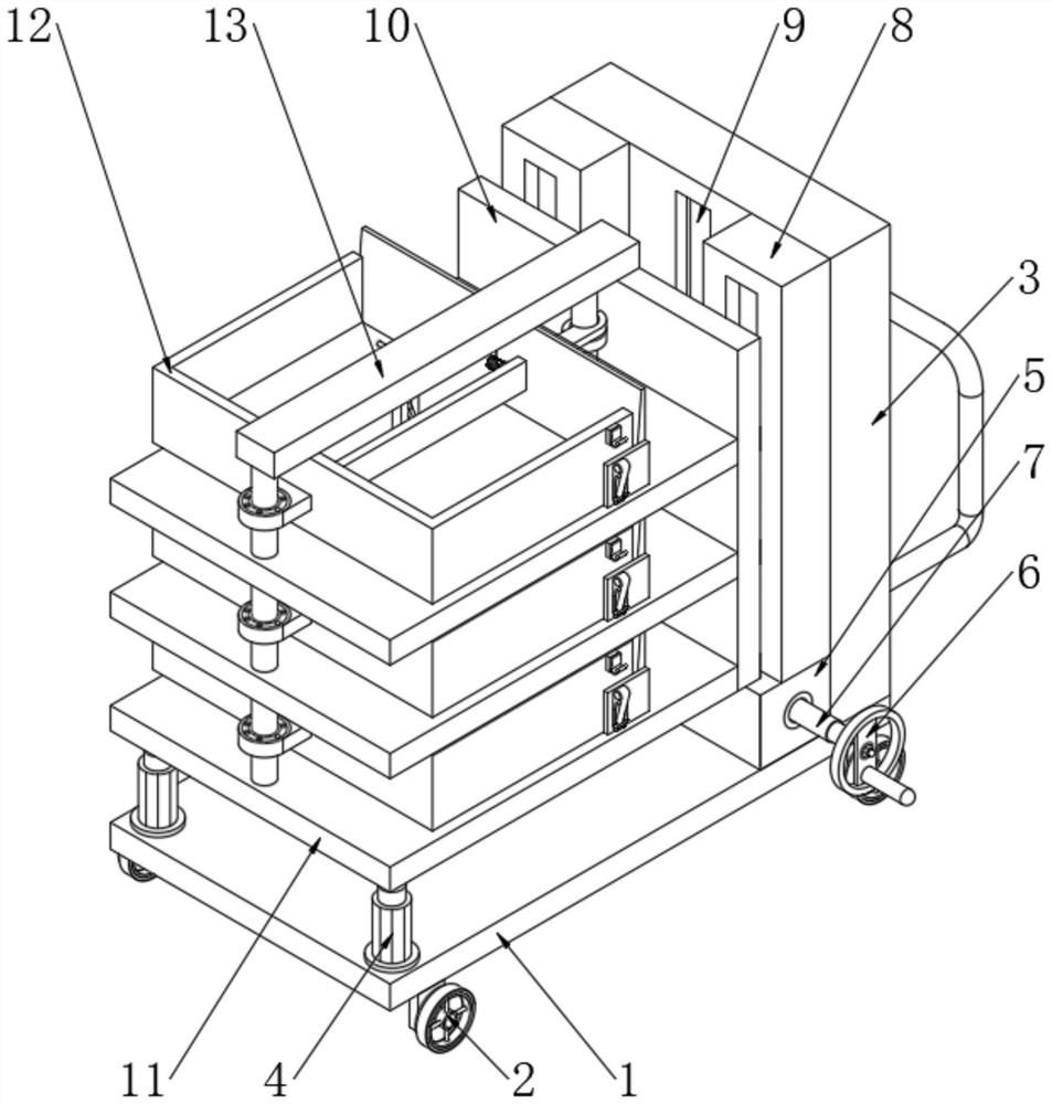 Logistics transportation device with tidying function