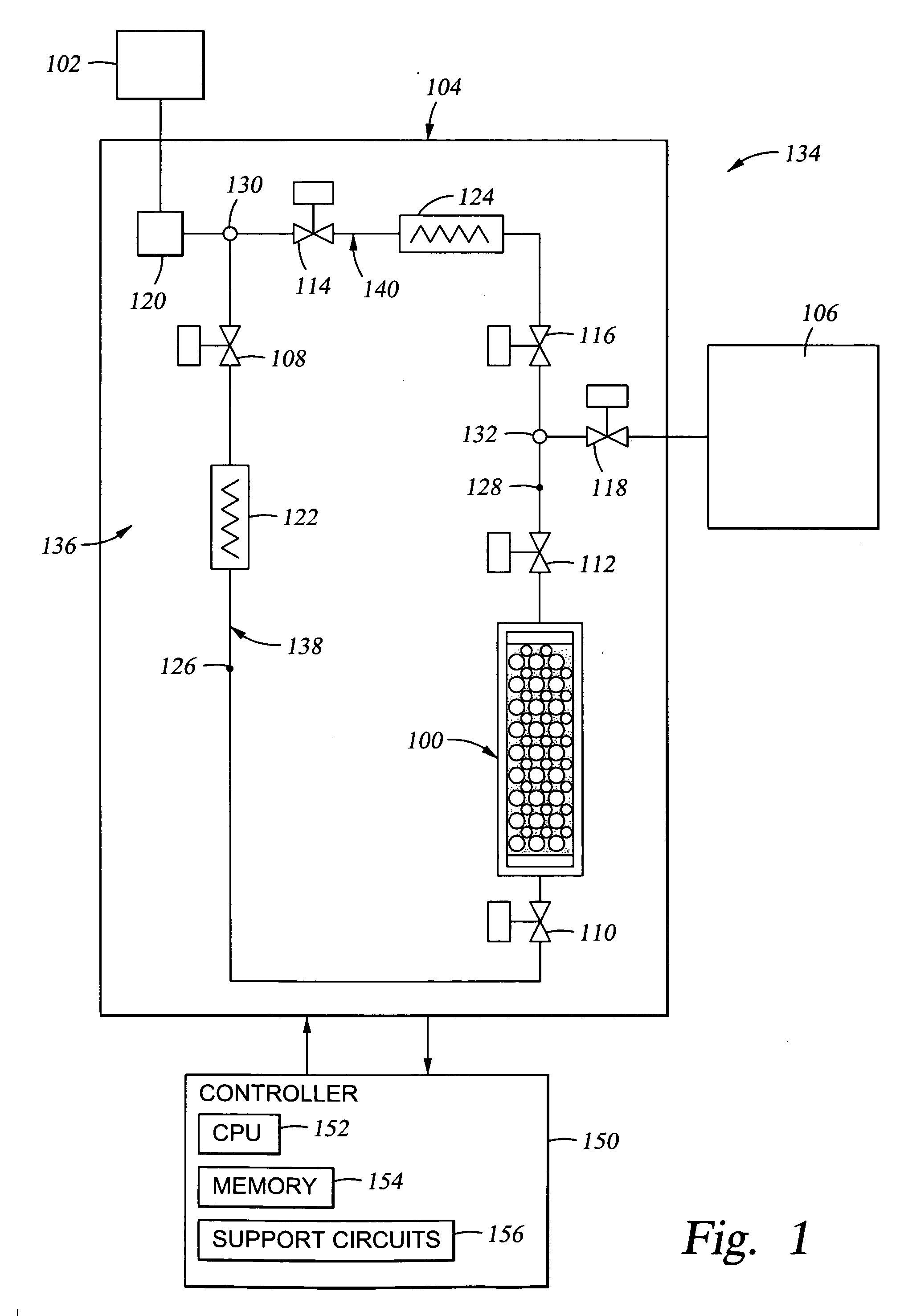 Method and apparatus for providing gas to a processing chamber