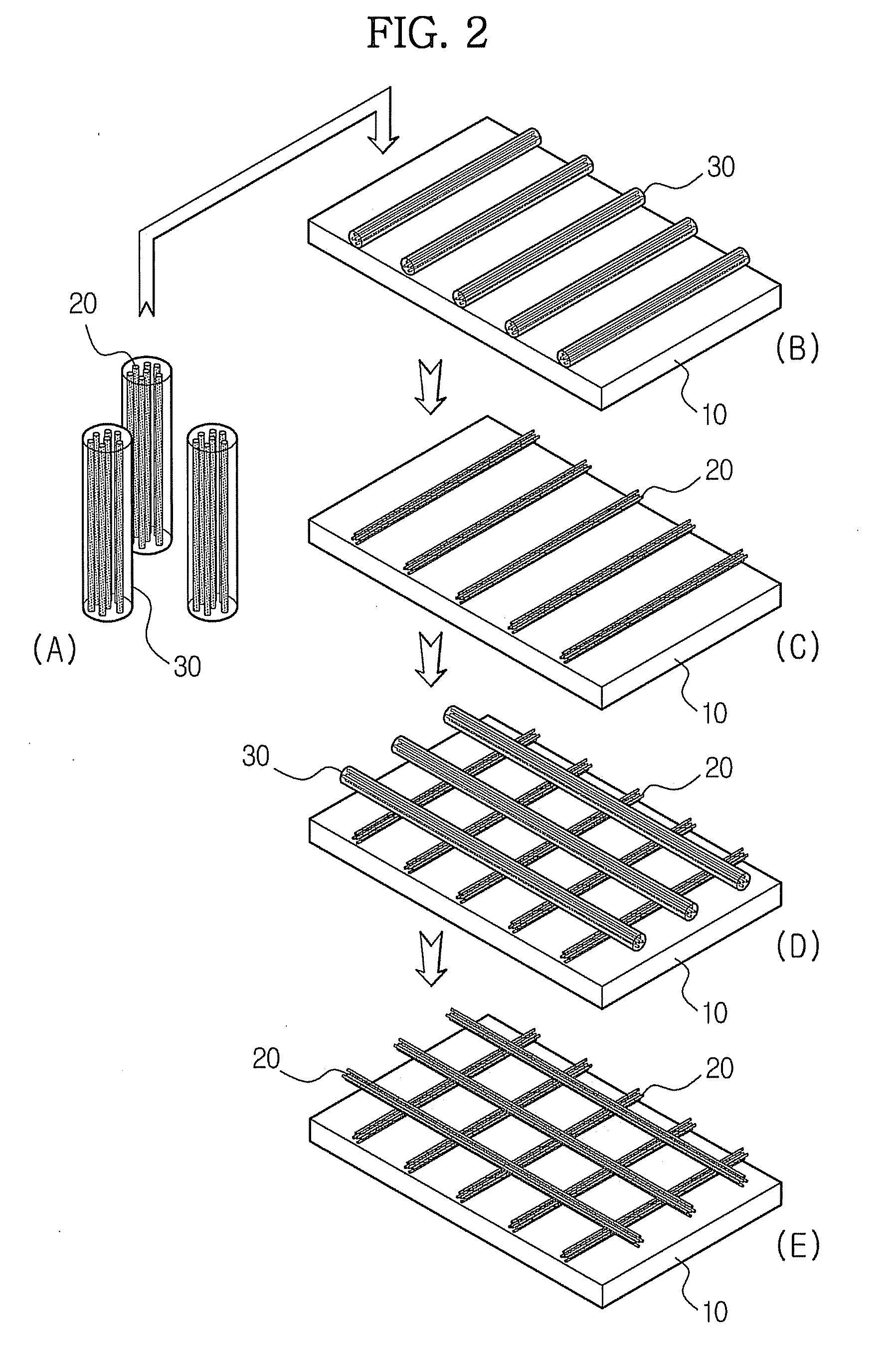 Method of preparing patterned carbon nanotube array and patterned carbon nanotube array prepared thereby
