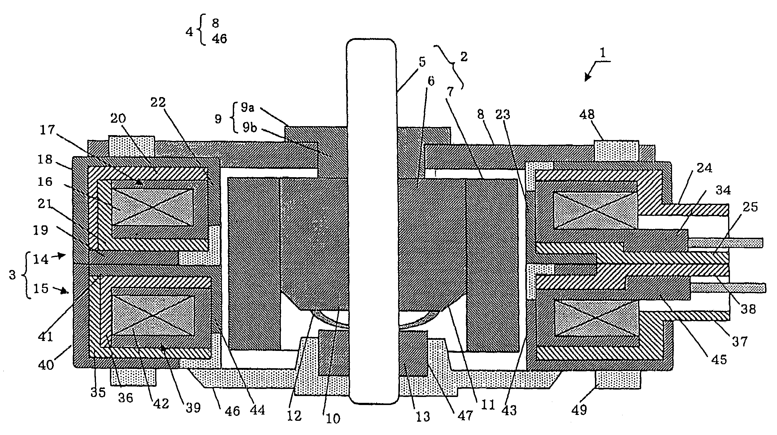 Stepping motor with dual-layer bobbin cover