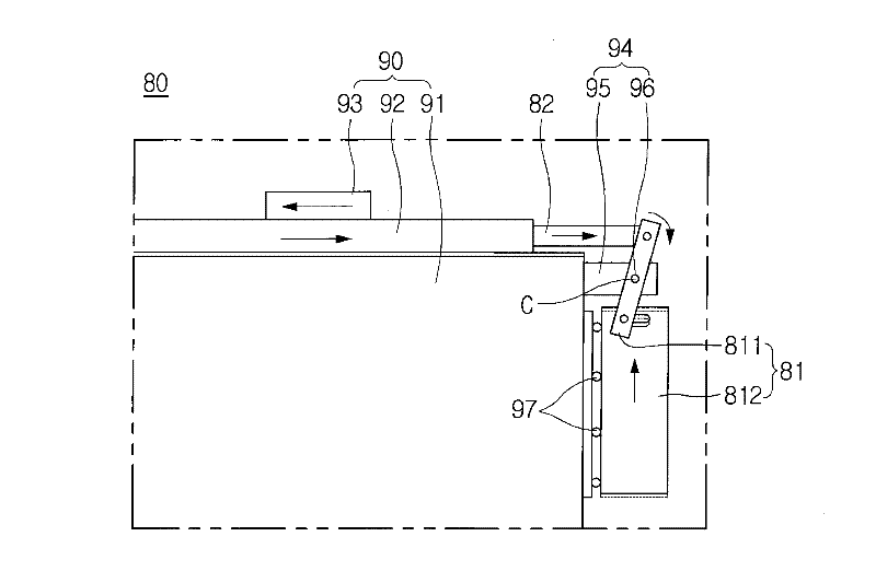 Counterforce offsetting device and pasting machine having the device
