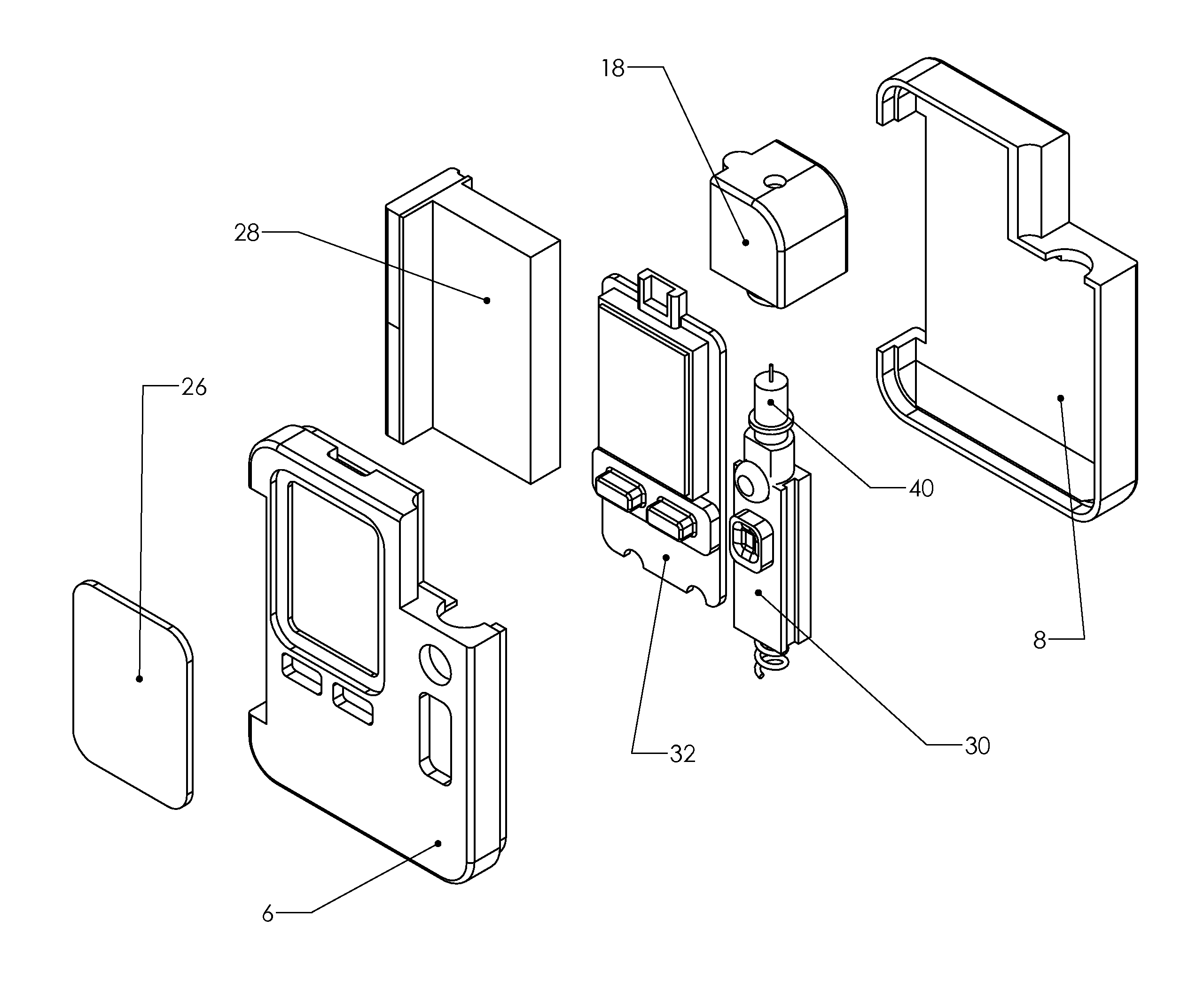 Self-contained blood glucose testing apparatus