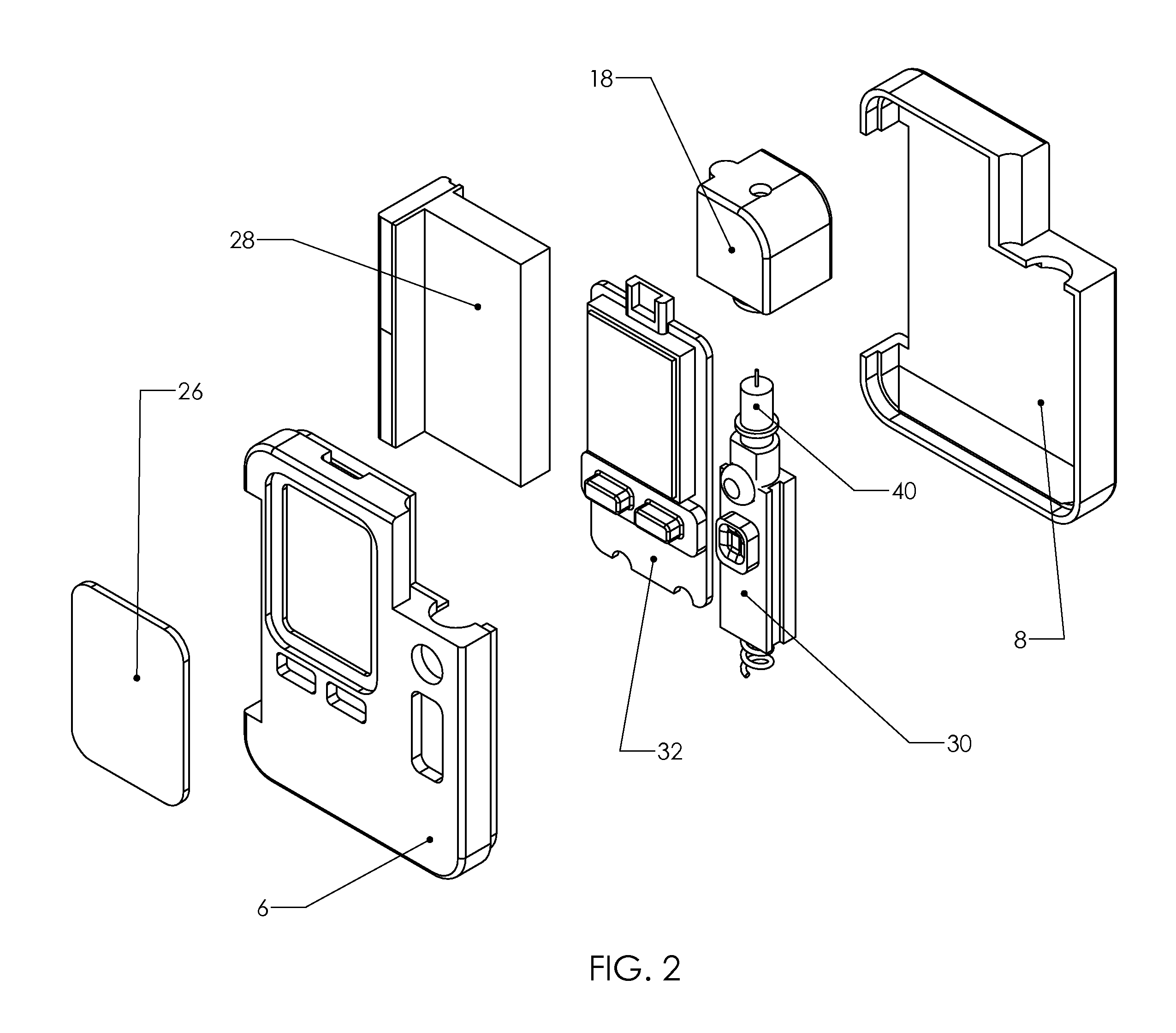 Self-contained blood glucose testing apparatus