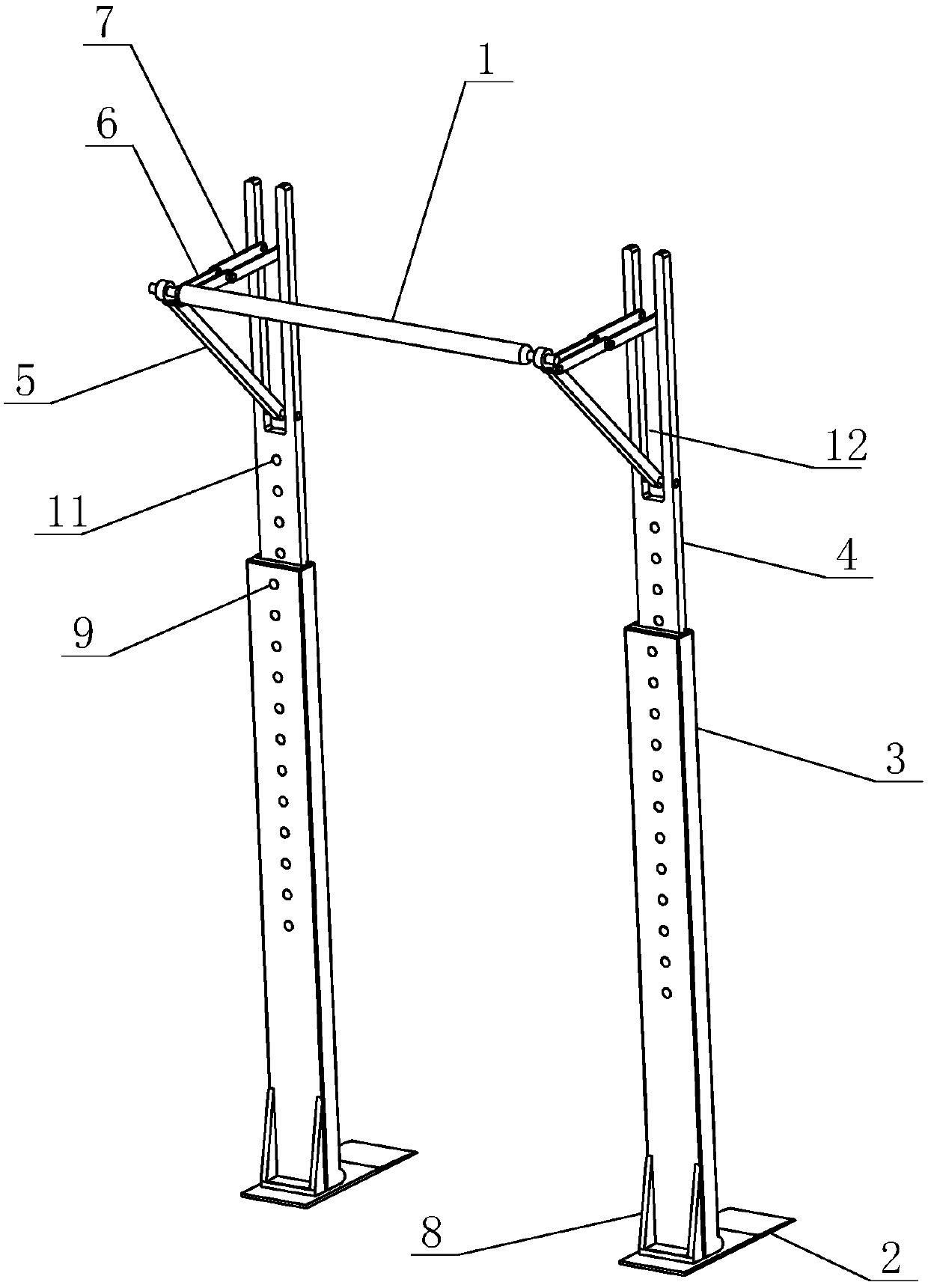 Telescopic foldable portable bar