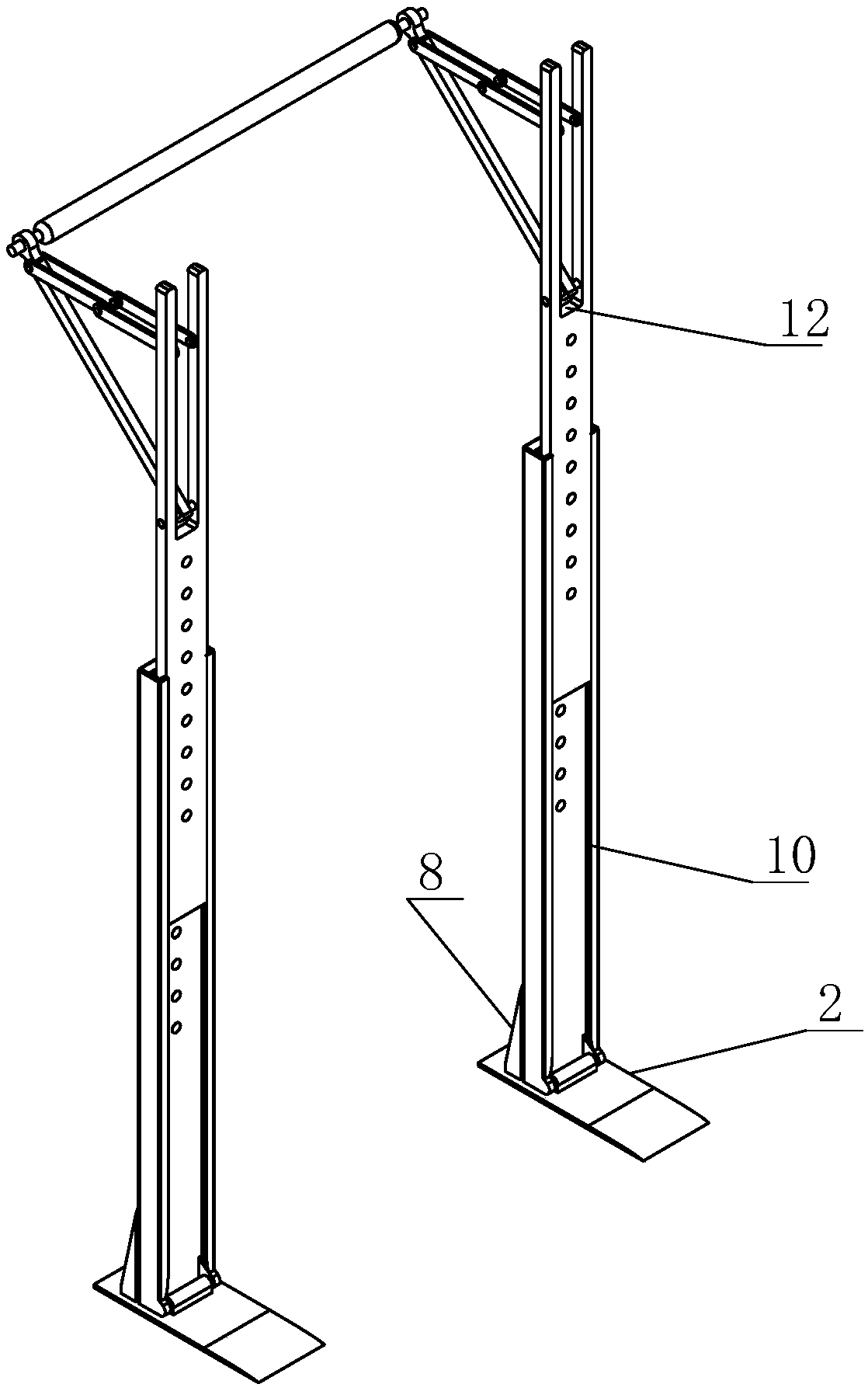 Telescopic foldable portable bar