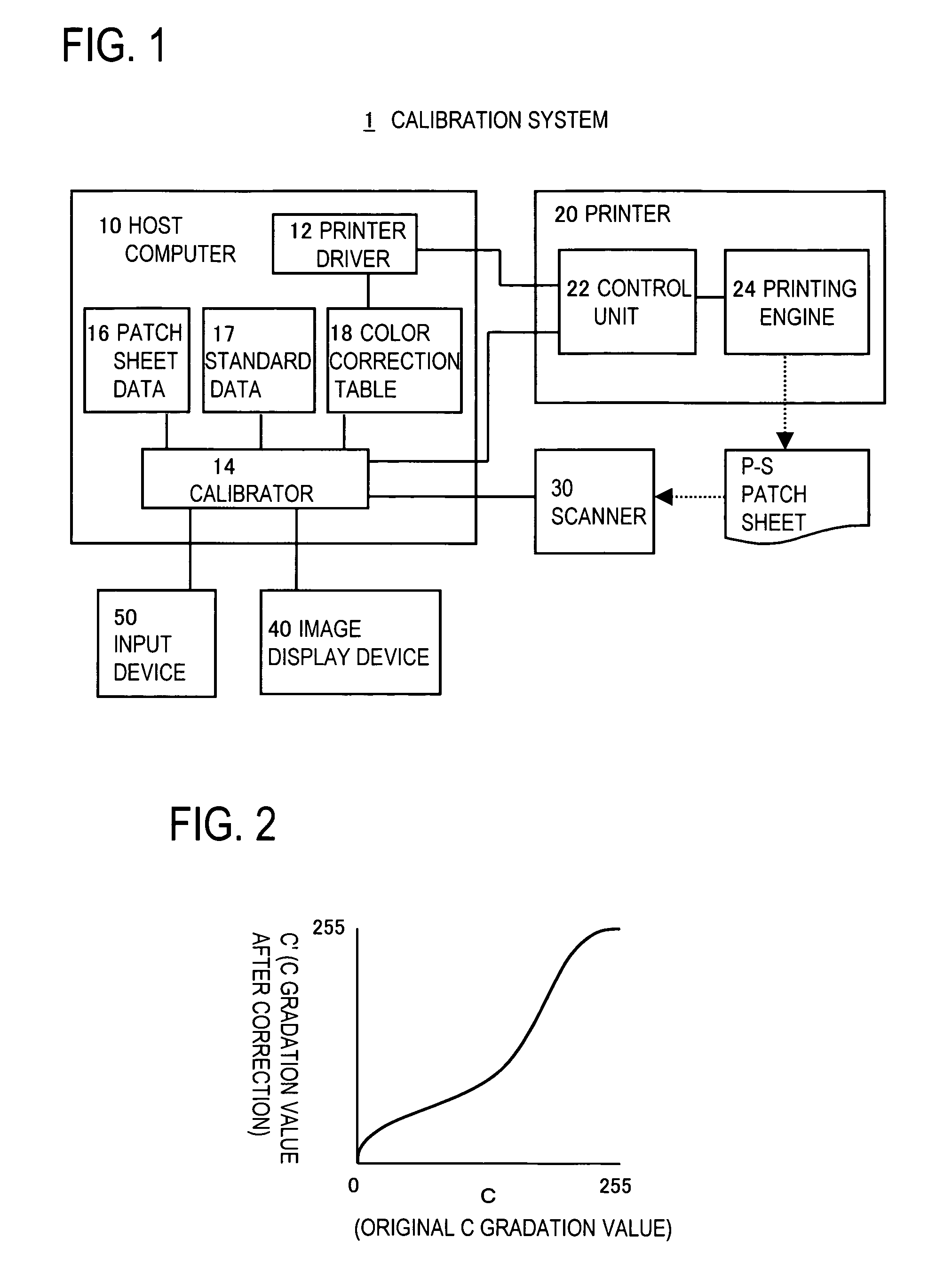 Computer readable medium recording a calibration program, calibration method, and calibration system for detecting patch positions during acquisition of calorimetric values from a patch sheet