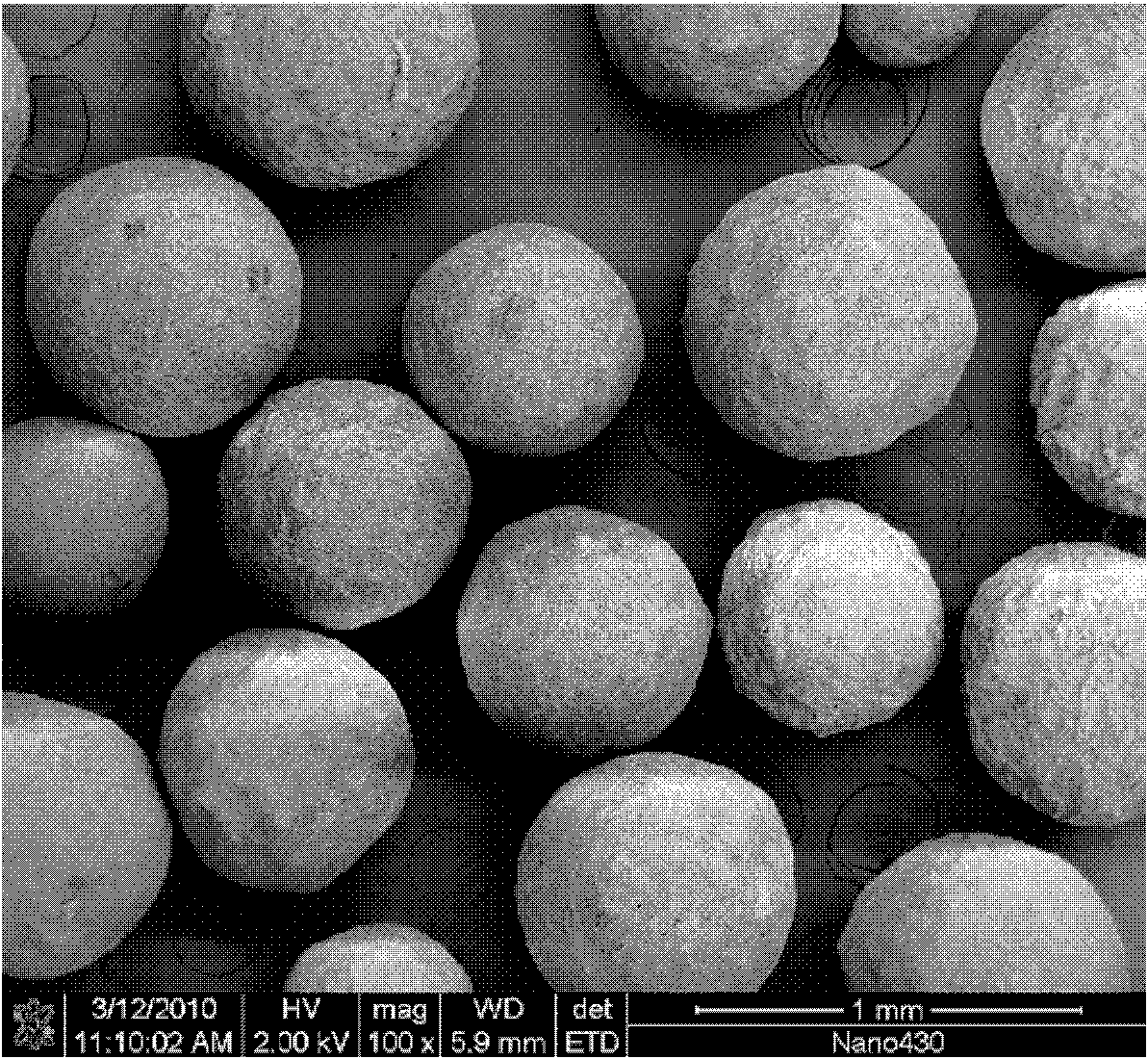 Self-setting calcium phosphate micro spheres, method for preparing same and application thereof