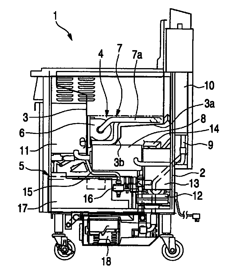 Pulse burner and liquid heating cooker