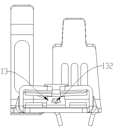 Flag-shaped and clamp-shaped self locking terminal