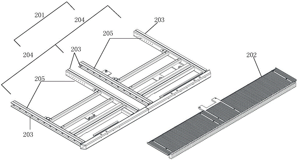 Weighing structure of platform safety pedal in rail transit and gravity detecting method