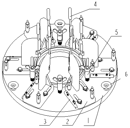 A positioning riveting device for wing shaft seat assembly