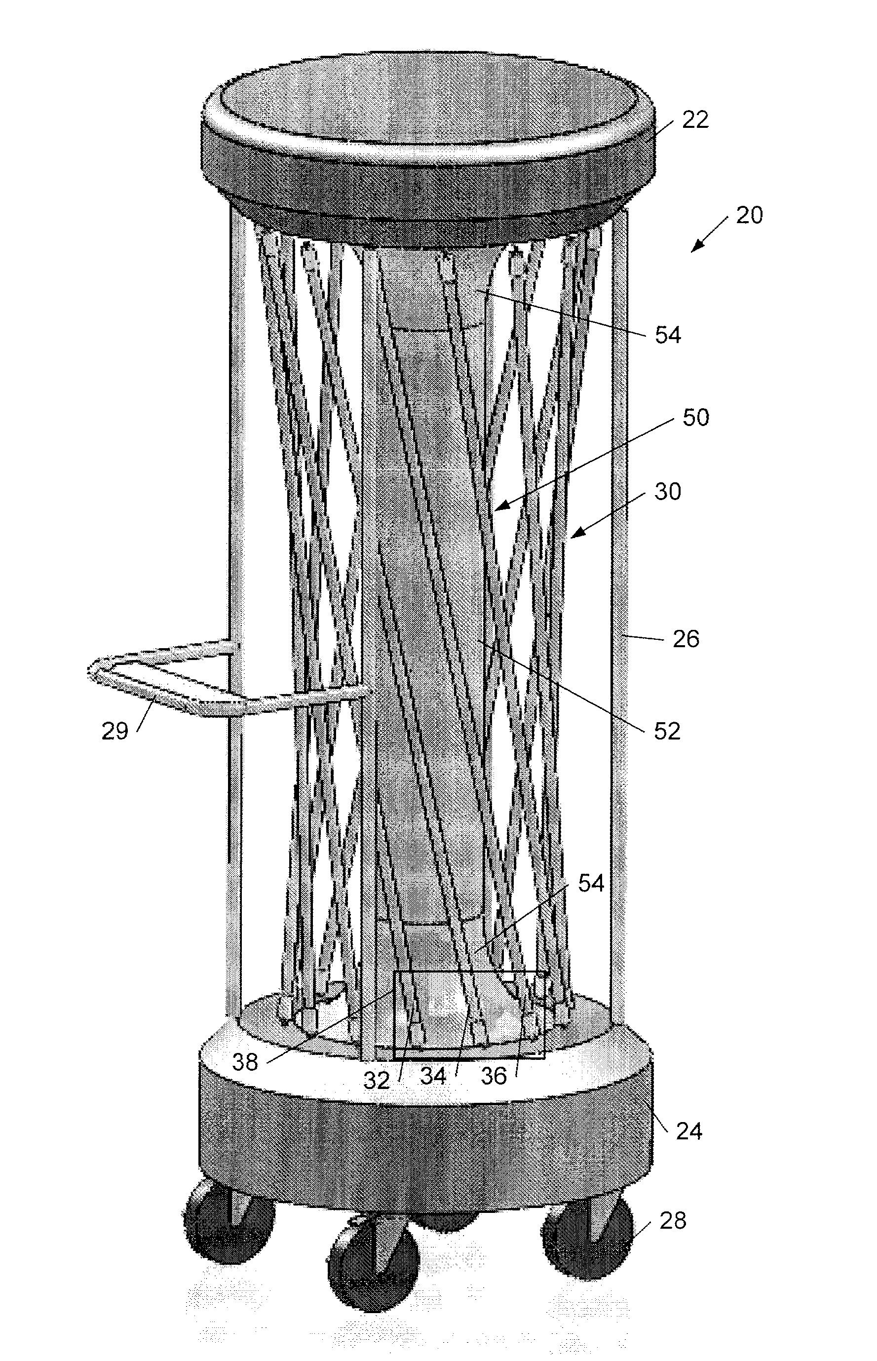 Lamp and Reflector Arrangements for Apparatuses with Multiple Germicidal Lamps