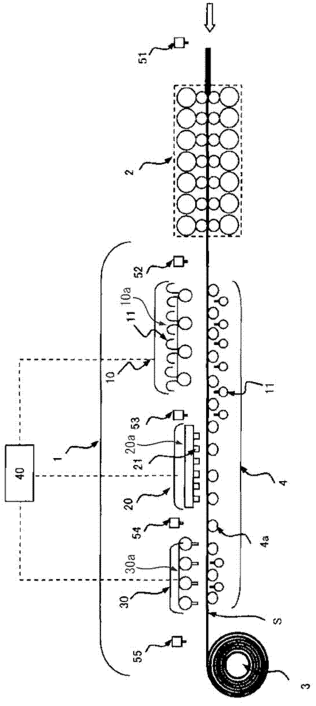 Cooling method for hot-rolled sheet steel