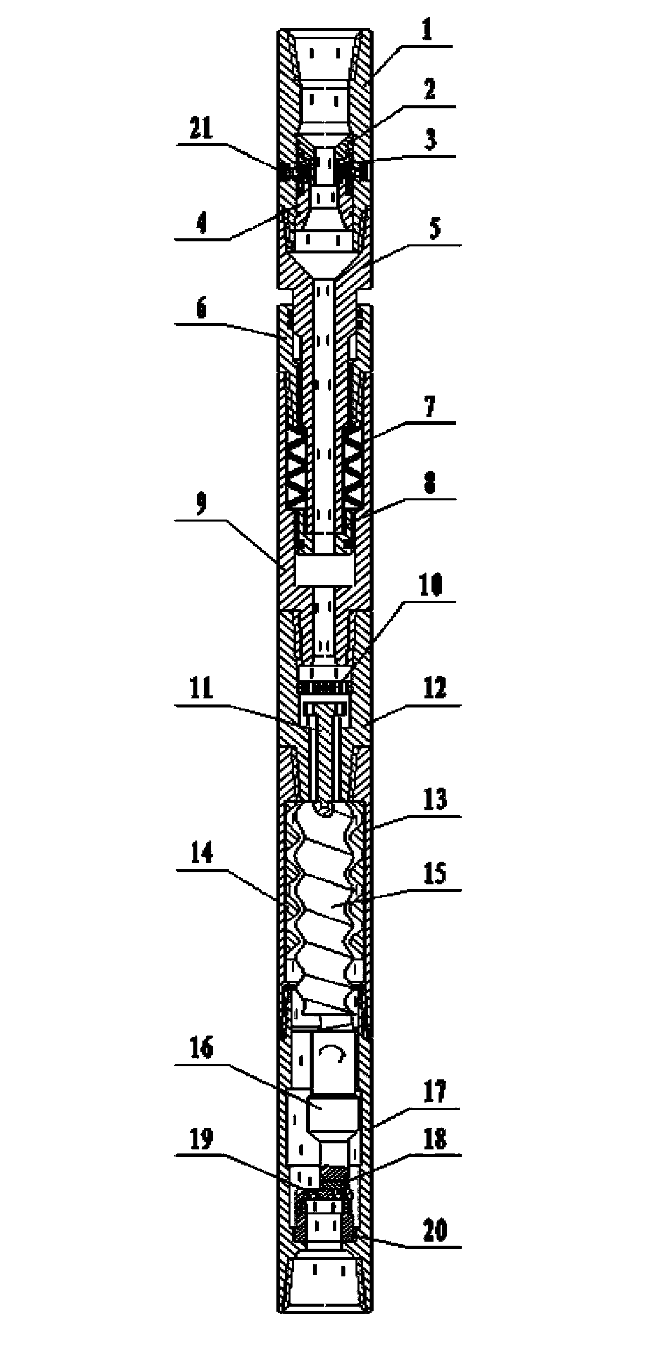 Three-dimensional waterpower vibrator for petroleum drilling