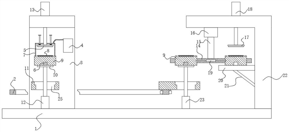 Pressing device on aluminum substrate production line