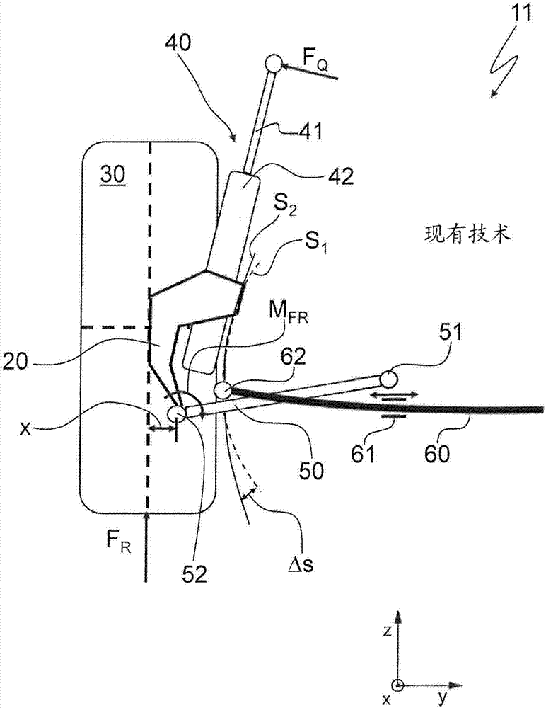 Axle for wheels of a double-tracked motor vehicle, and double-tracked motor vehicle having an axle of this type