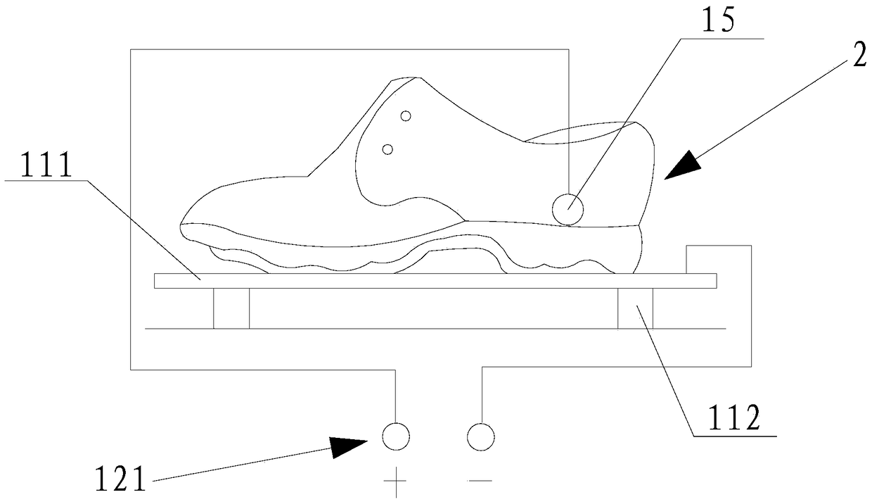 A portable conductive shoe test device and its application method