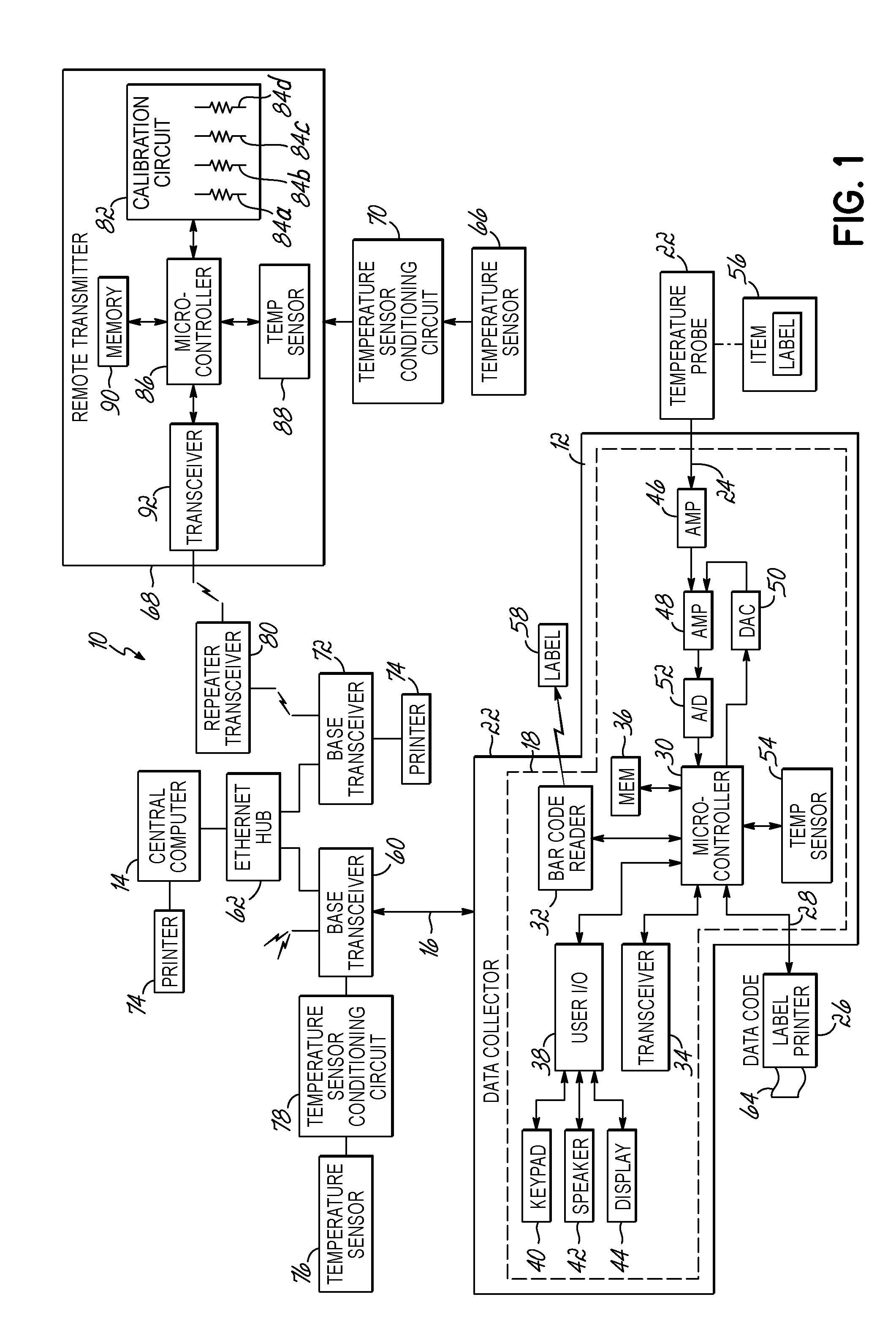Wireless temperature probe calibration system and method