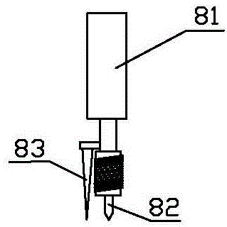 Electronic element pin insulating sleeve sheathing machine