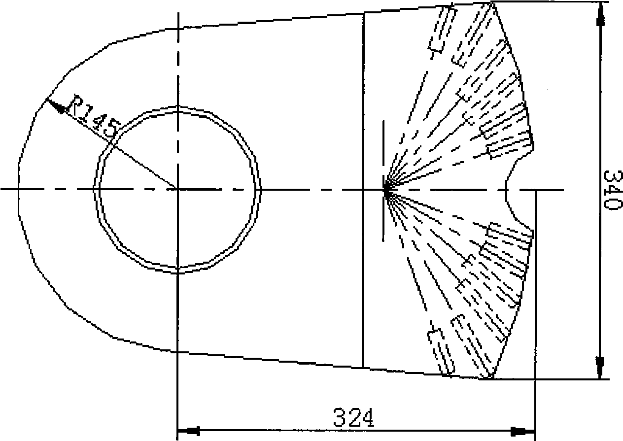 Composite material hammer head of crusher and method for casting same