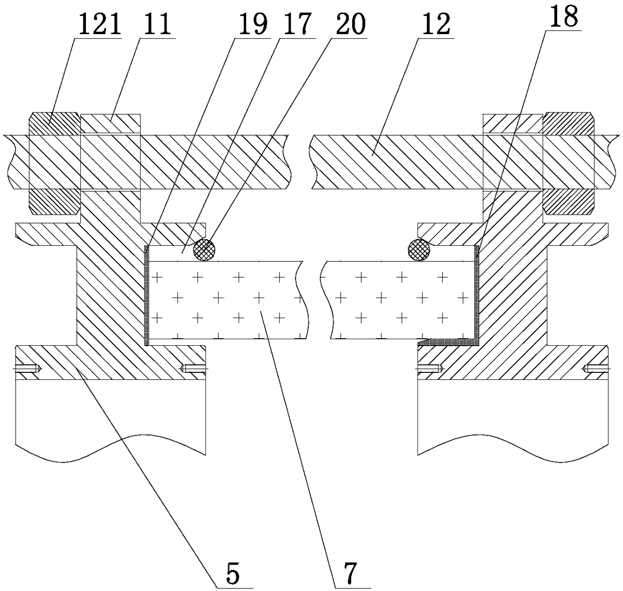 A large-size cylindrical plexiglass assembly tooling and assembly method thereof