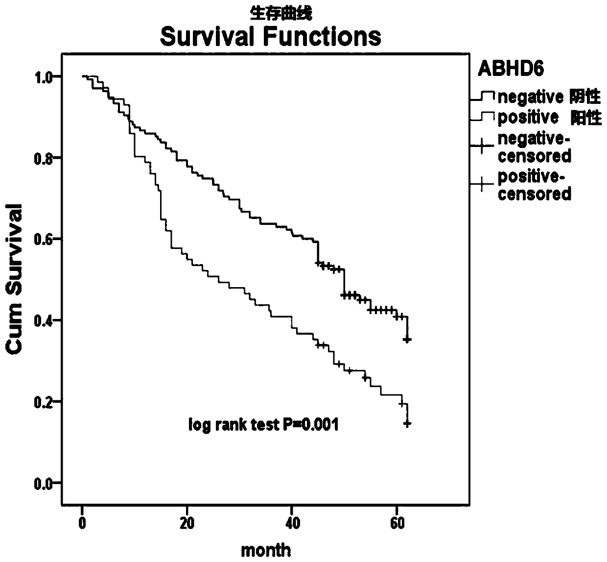 Application of ABHD6 in diagnosis, prognosis and treatment products of non-small cell lung cancer