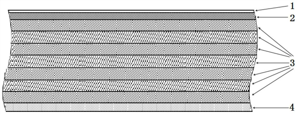 Water-based paint resin film veneer solid wood composite floor with low VOCs release and preparation method thereof