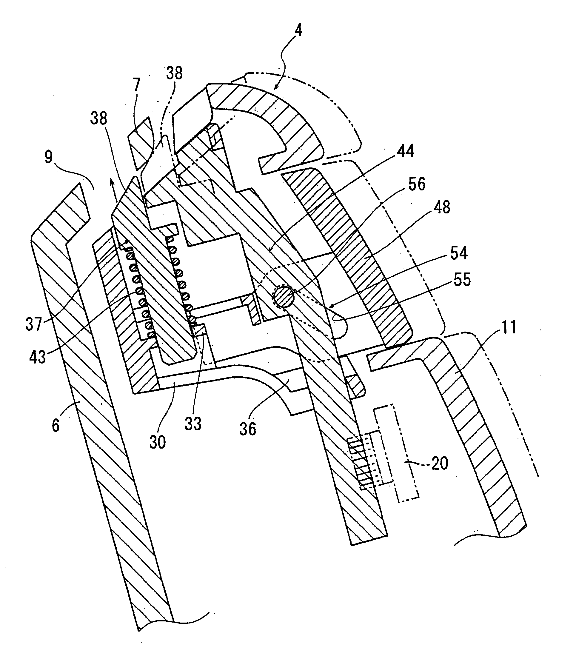 Door lock mechanism and door lock unit