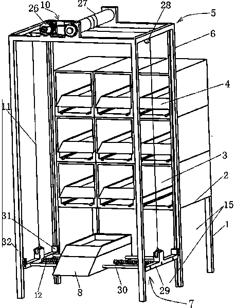 Three-dimensional garage for building corridor
