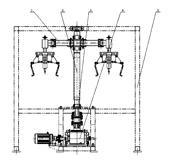 Multi-station tyre gripper rotating device of tyre spraying coater and a rotating manner thereof