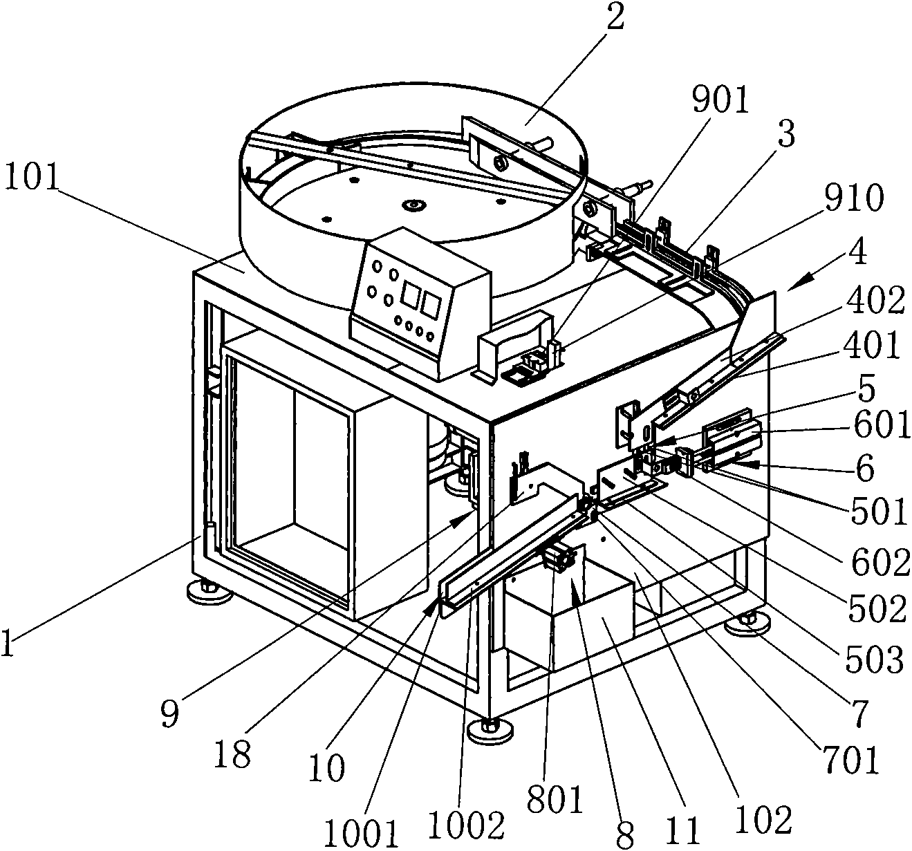 Bearing ring leak working procedure detection machine