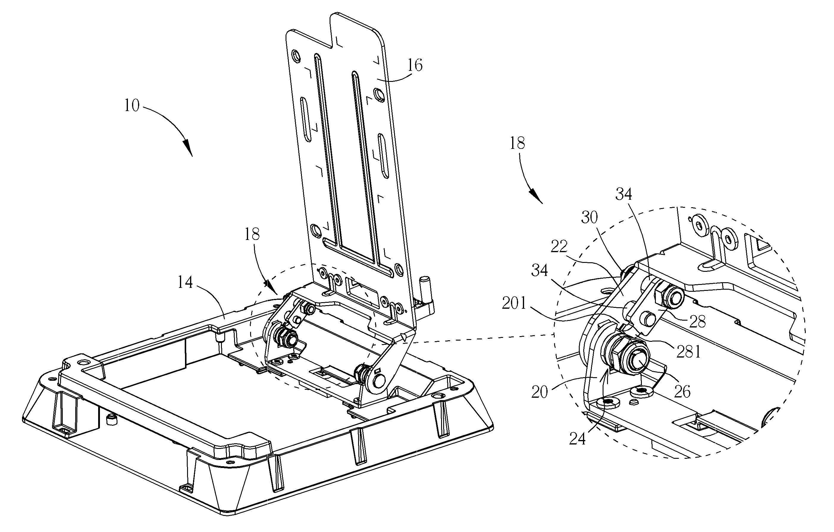 Panel positioning mechanism and display device with different positioning modes