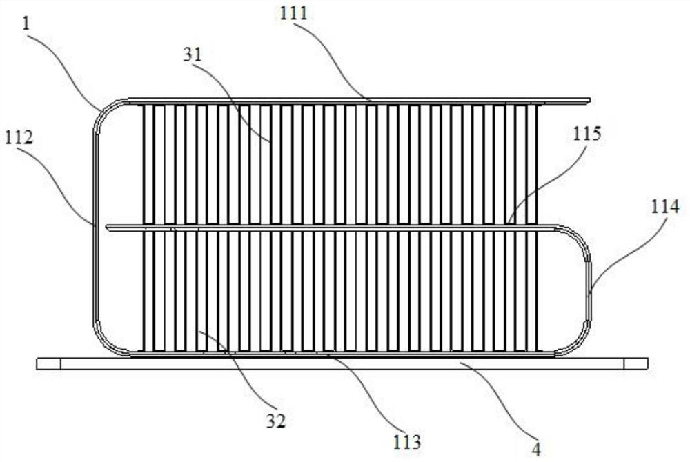 2U-shaped radiator