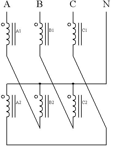 Converter and converting device for reducing effect of zero-sequence current on transformer
