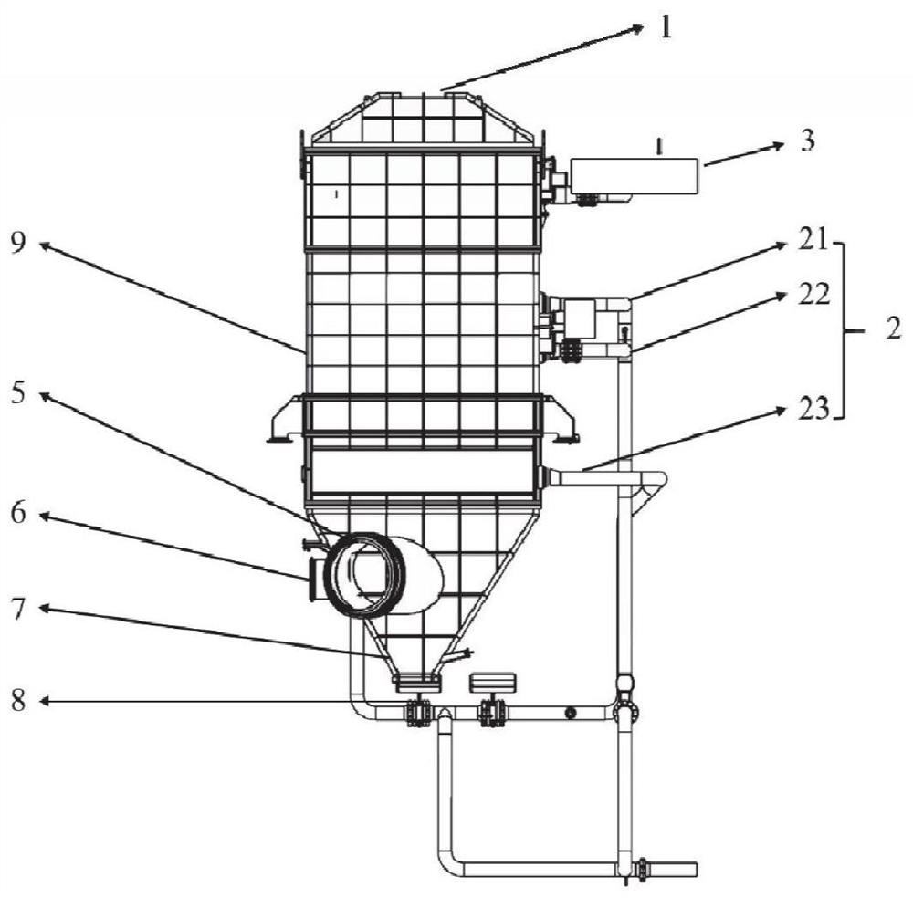 Refuse incinerator system and method for catalytic removal of waste incineration flue gas purification furnace chamber