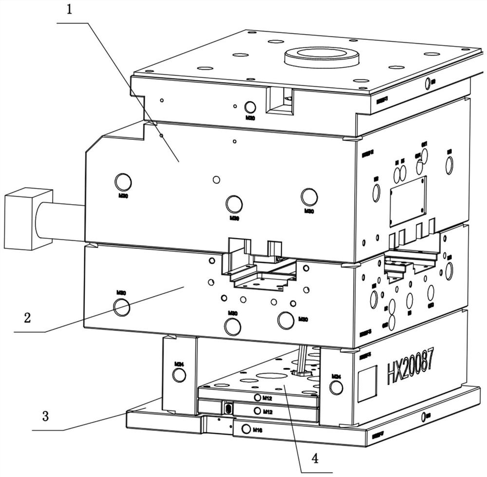 Injection mold of automobile eight-way valve body