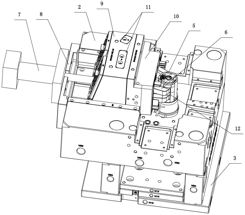 Injection mold of automobile eight-way valve body