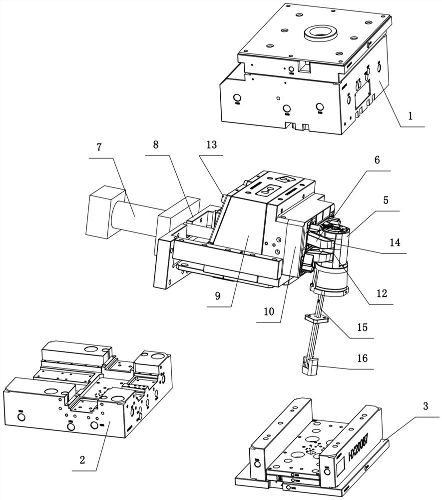 Injection mold of automobile eight-way valve body