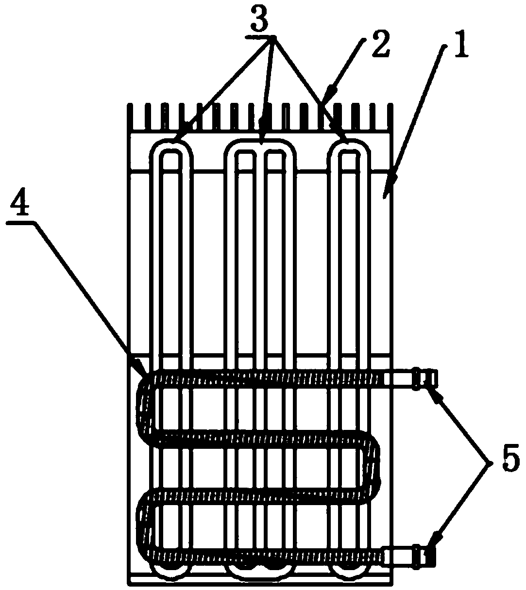 Phase-change hot pipe and liquid circulated cooling composite cooling device